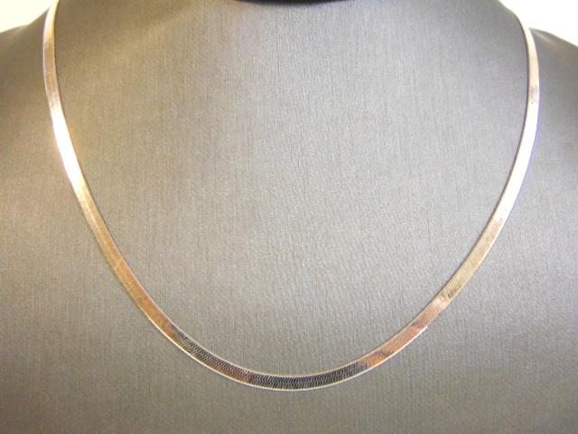 Womens Sterling Silver Italian Herringbone Necklace (1 of 2)