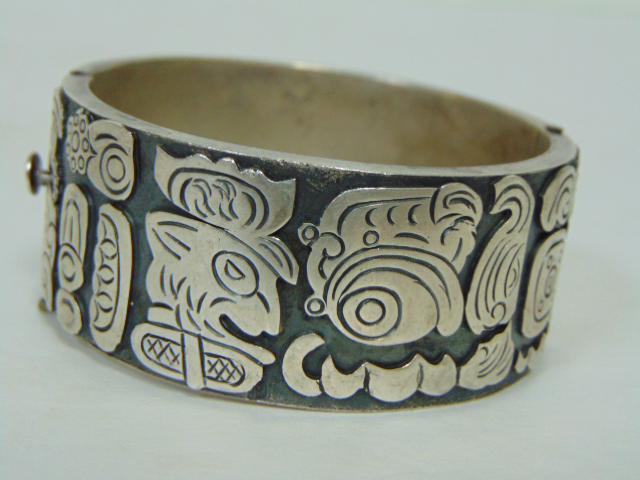 Vintage Estate Sterling Silver Taxco Cuff Bracelet (1 of 6)