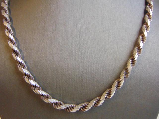 Mens Vintage Estate Sterling Silver Necklace (1 of 2)