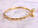 Womens Vintage 22K Yellow Gold Etched Cuff Bracelet - 2