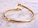 Womens Vintage 22K Yellow Gold Etched Cuff Bracelet - 3