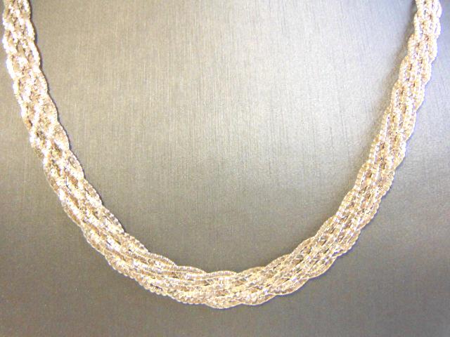 Womens Vintage Estate Sterling Silver Necklace (1 of 2)