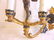 Pr Antique French Rococo Brass Cherub Wall Sconces - 6