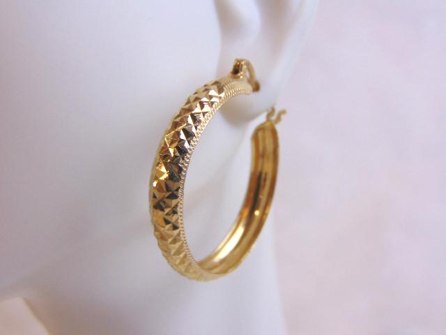 Womens Vintage Estate Sterling Silver Gold Tone Earring (1 of 4)