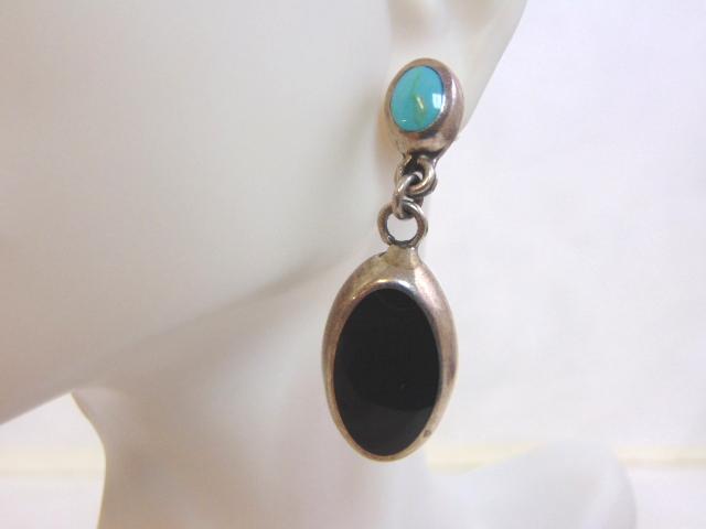 Sterling Silver Dangle Earrings w/ Turquoise (1 of 2)