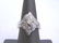 Womens Vintage Sterling Silver Diamond Engagement Ring