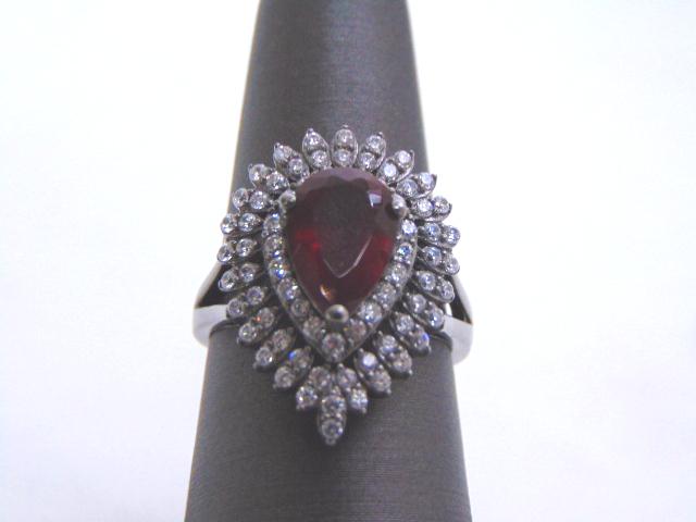 Womens Sterling Silver Fashion Rhinestone Ring (1 of 5)