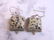 Womens Vintage Sterling Silver Leopard Jasper Earrings - 2