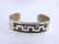Vintage Sterling Silver Abalone Alpaca Cuff Bracelet