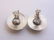 Vintage Sterling Silver Earrings With Large Stone - 2
