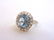 Womens Vintage Estate 14K White Gold Topaz Ring - 5