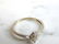 Womens Vintage 10k White Gold Marquise Diamond Ring - 5