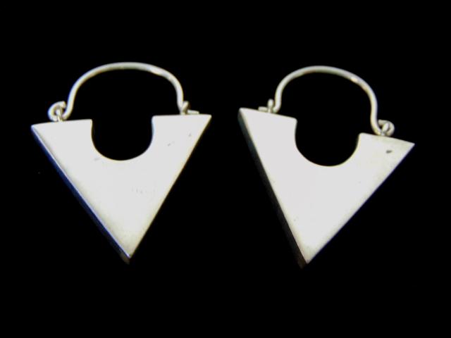 Sterling Silver Fashion Open Hoop Stick Earrings (1 of 3)