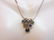 Womens Sterling Silver Necklace & Multi Stone Pendant
