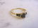 Womens Vintage 14K Gold Ring w/ Emerald Diopside Stones