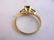 Womens Vintage 14K Gold Ring w/ Emerald Diopside Stones - 2