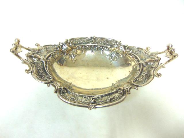 VINTAGE ANTIQUE ART NOUVEAU ORNATE SILVERPLATE DISH (1 of 5)
