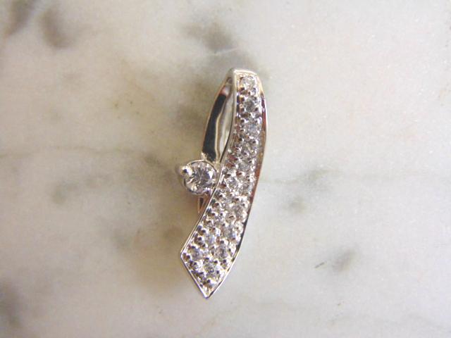 Womens Sterling Silver CZ Crystal Pendant (1 of 2)