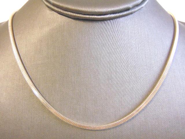Womens Vintage Estate Sterling Silver Snake Necklace (1 of 2)