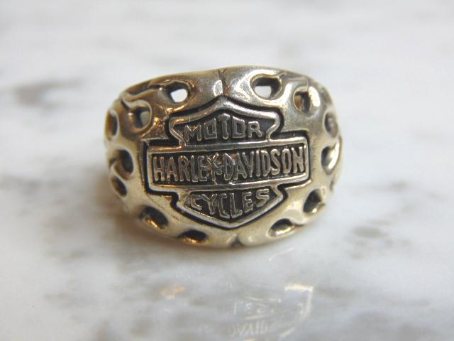 Mens Sterling Silver Harley Davidson Motorcycle Ring (1 of 4)