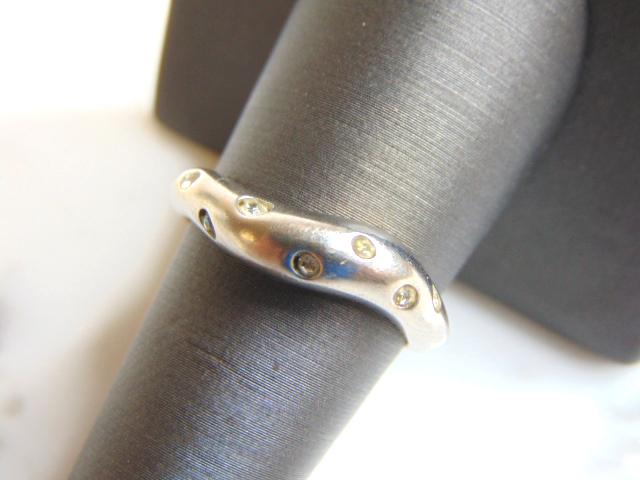 Womens Vintage Estate Sterling Silver CZ Modernist Ring (1 of 3)