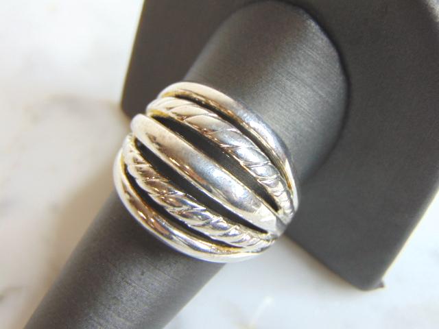 Womens Vintage Estate Sterling Silver Modernist Ring (1 of 4)