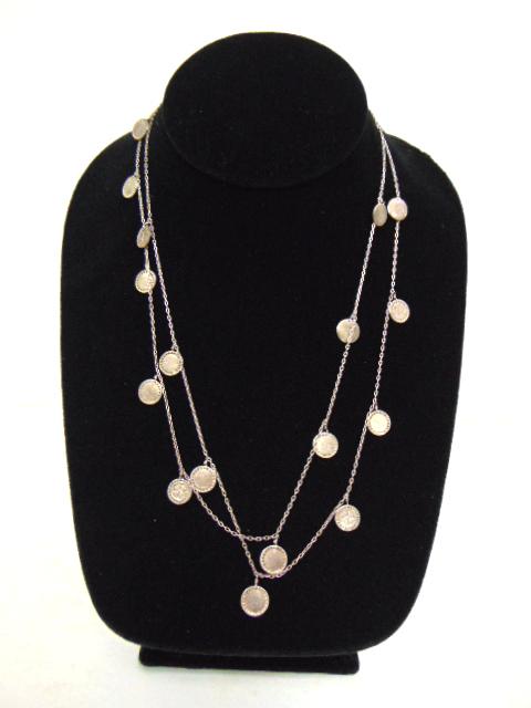 Womens Sterling Silver Lucky Four Leaf Clover Necklace (1 of 4)