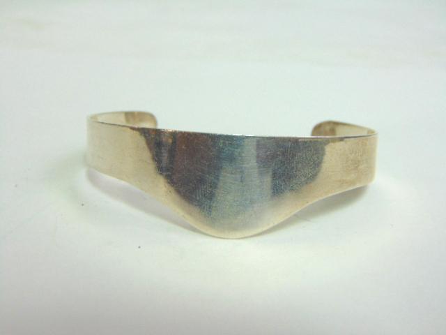Womens Vintage Estate Sterling Silver Cuff Bracelet (1 of 3)