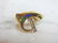 14K Yellow Gold Ring w/ Diamonds Emerald Sapphire Ruby