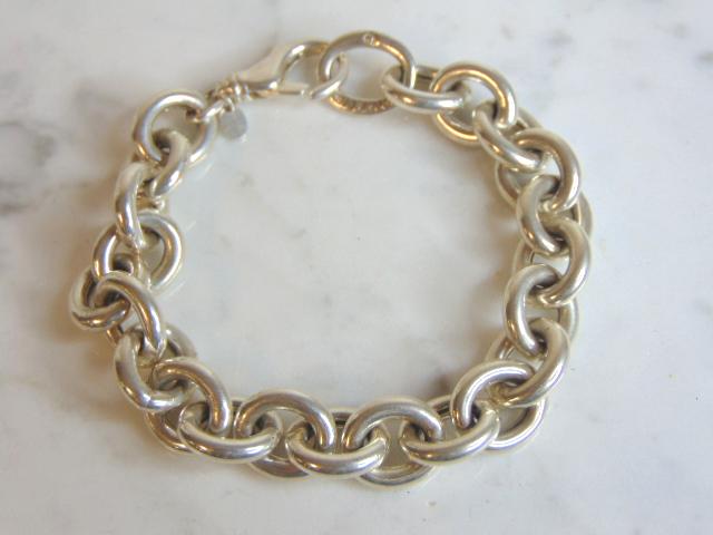 Vintage Estate .925 Sterling Silver Chain Link Bracelet (1 of 3)
