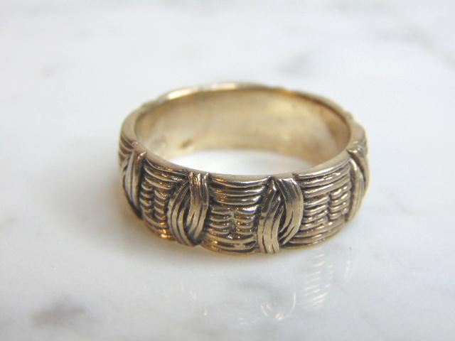 Mens Vintage Estate Sterling Silver Band Ring (1 of 2)