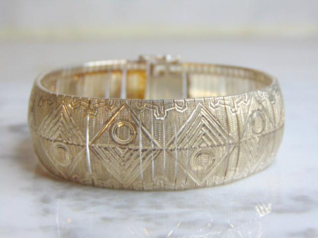 Womens Vintage Estate Sterling Silver Bracelet (1 of 3)