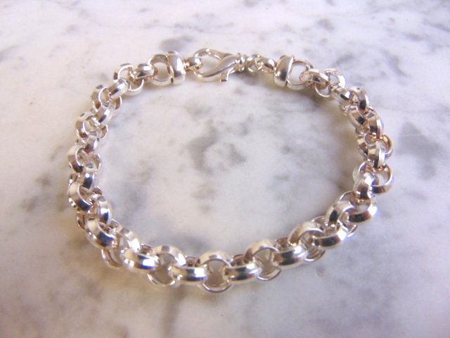Womens Vintage Estate Italian Sterling Silver Bracelet (1 of 4)