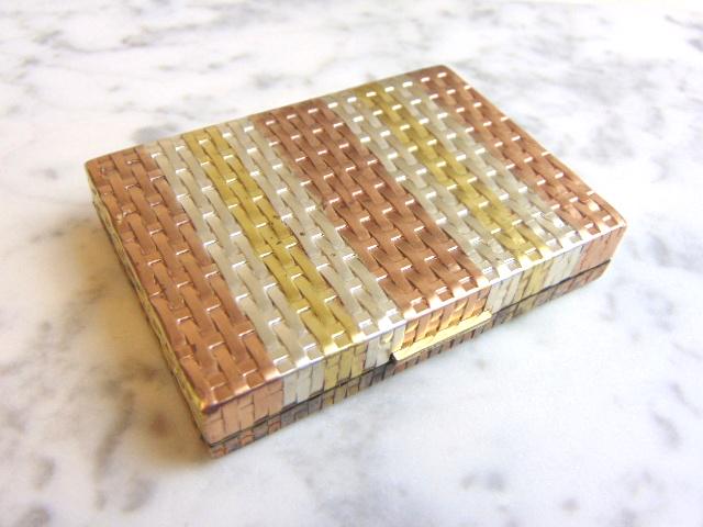 Vintage Art Deco Multi Tone Sterling Silver Compact (1 of 4)