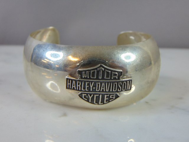 Sterling Silver Harley Davidson Motorcycle Bracelet (1 of 2)