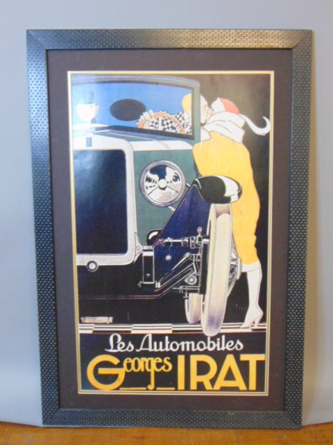 Decorative French Art Deco Automoile Poster Framed (1 of 5)