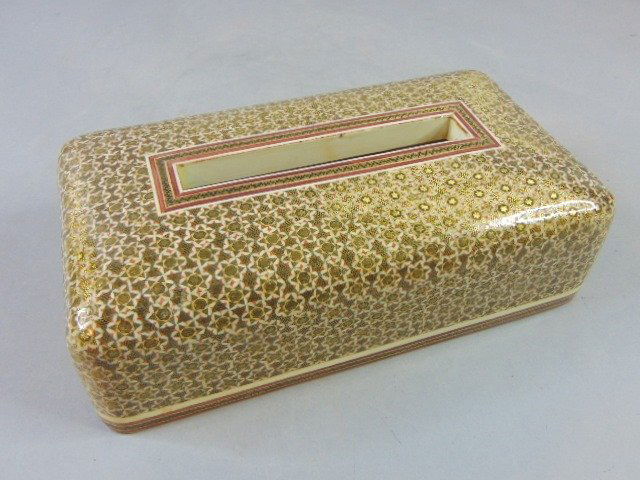 Middle Eastern Khatam Marquetry Inlay Tissue Box (1 of 6)