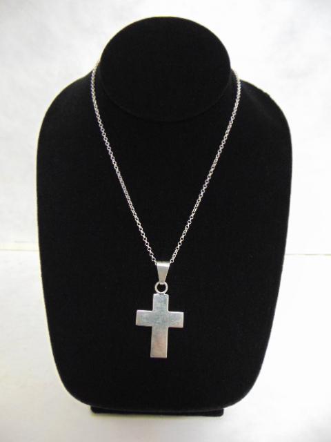 Sterling Silver Religious Cross Pendant & Necklace (1 of 3)