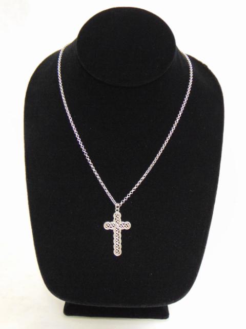 Sterling Silver Religious Cross Pendant & Necklace (1 of 3)