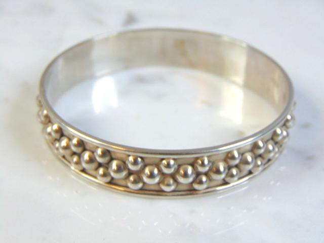 Womens Vintage Sterling Silver Modern Bangle Bracelet (1 of 3)