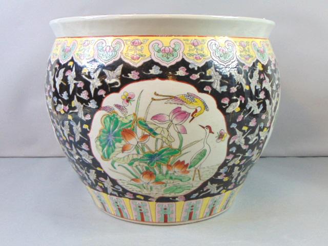 Decorative Chinese Porcelain Planter Fish Pot (1 of 8)