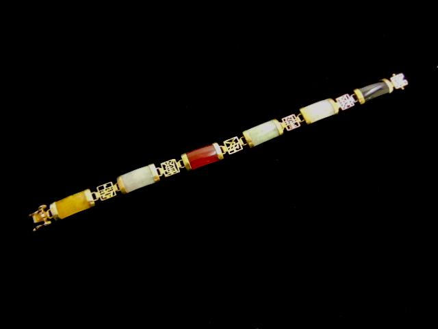 Women Sterling Silver Bracelet W Multi-Colored Stones (1 of 5)