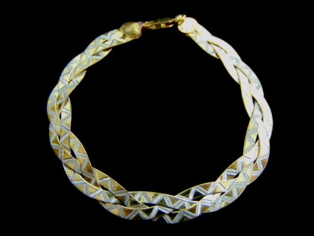 Vintage Sterling Silver Italian Herringbone Bracelet (1 of 4)
