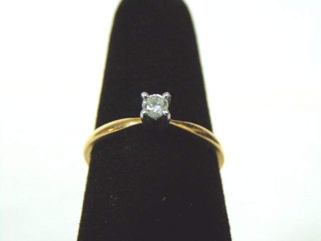 14K Yellow Gold, Solitaire Diamond Engagement Ring (1 of 4)