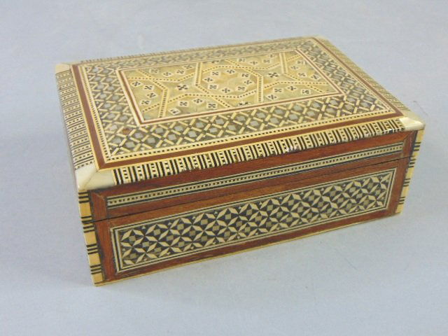 Damascus Middle Eastern Khatam Marquetry Inlay Box (1 of 7)