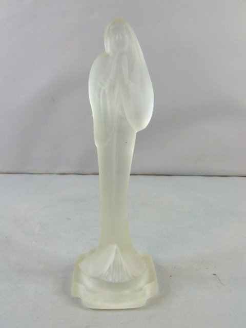 Religious Decorative Frosted Glass Virgin Mary Statue (1 of 4)