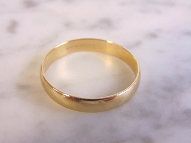 Mens Vintage Estate 14k Yellow Gold Wedding Band Ring (1 of 3)