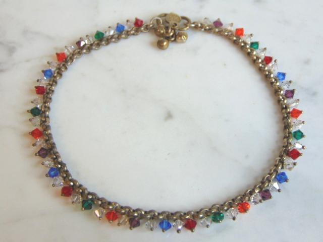 Womens Vintage Estate Sterling Silver Bracelet / Anklet (1 of 2)