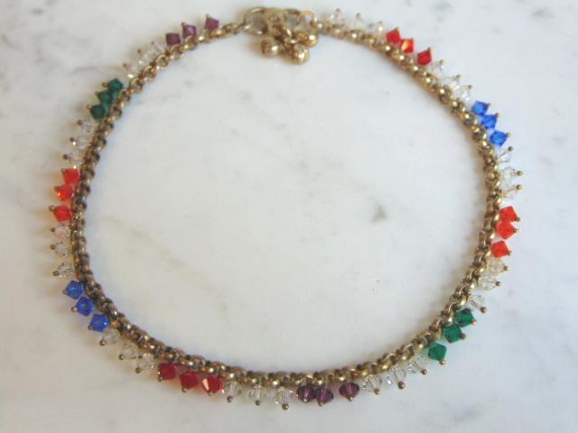 Womens Vintage Estate Sterling Silver Bracelet / Anklet (1 of 2)