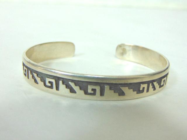 Sterling Silver Southwestern Design Cuff Bracelet (1 of 4)